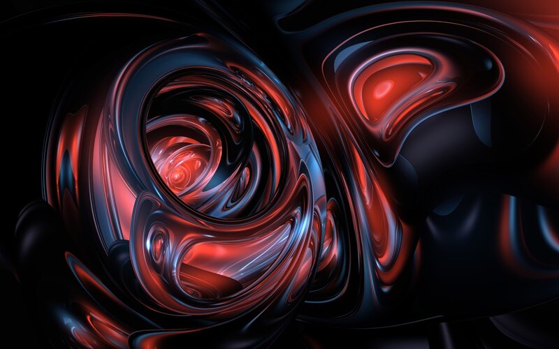 Red and Black Swirls — Dramatic