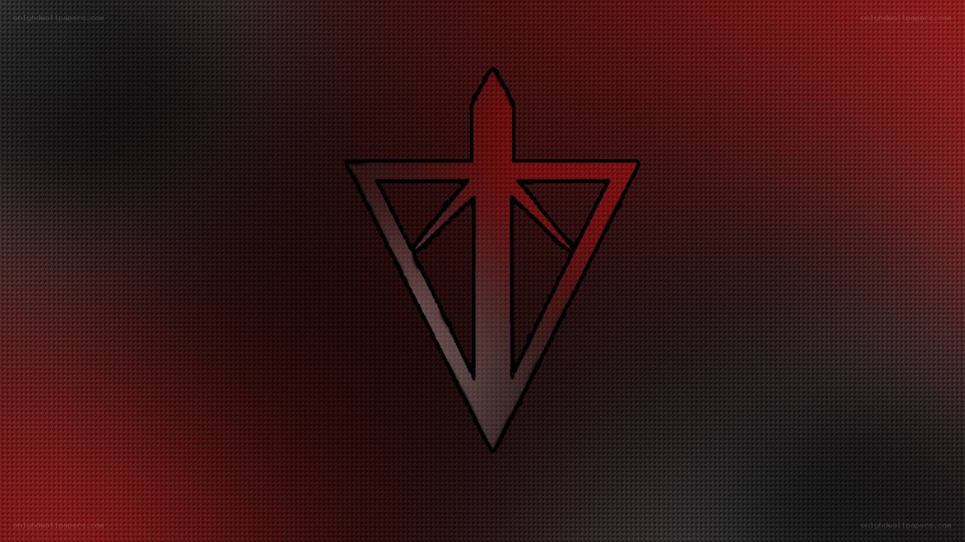 red and black symbol logo