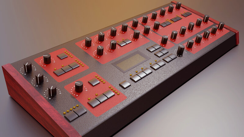 Red and Black Synthesizer