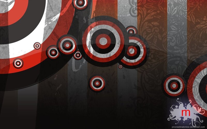 red and black target pattern