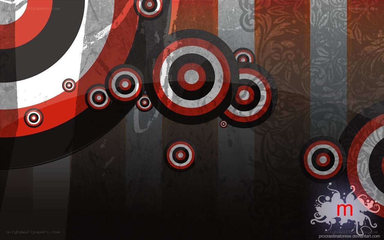 red and black target pattern