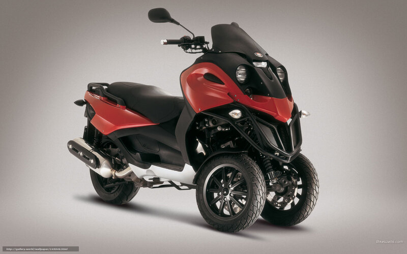 Red and Black Three-wheeled Scooter — Neutral, Photograph