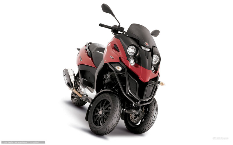 Red and Black Three-wheeled Scooter — Neutral