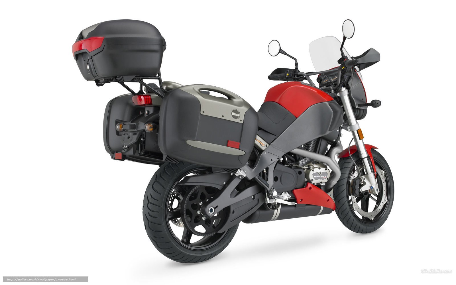 red and black touring motorcycle
