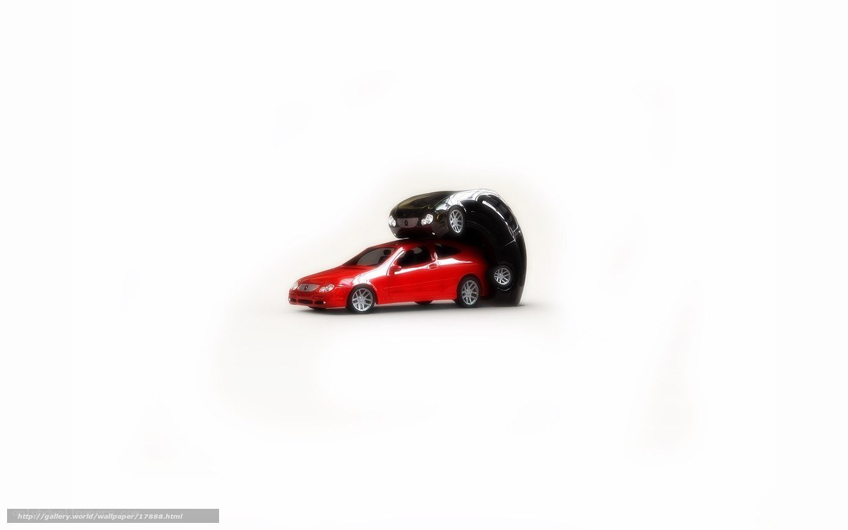 Red and black toy cars