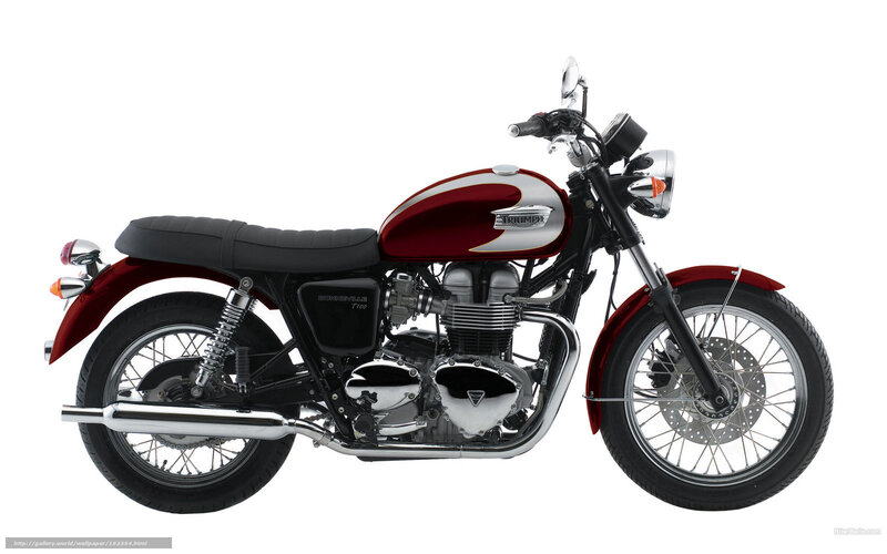 Red and black Triumph motorcycle