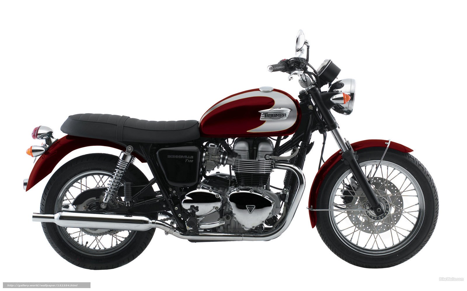 Red and black Triumph motorcycle