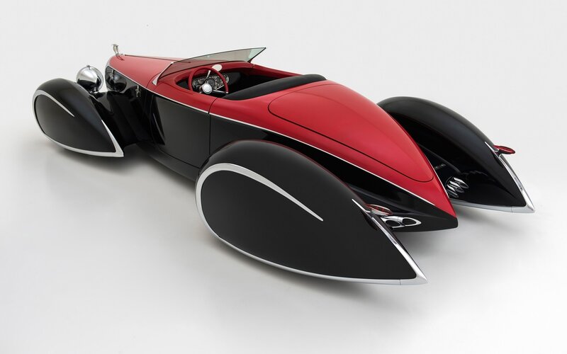 Red and Black Vintage Car — Sleek