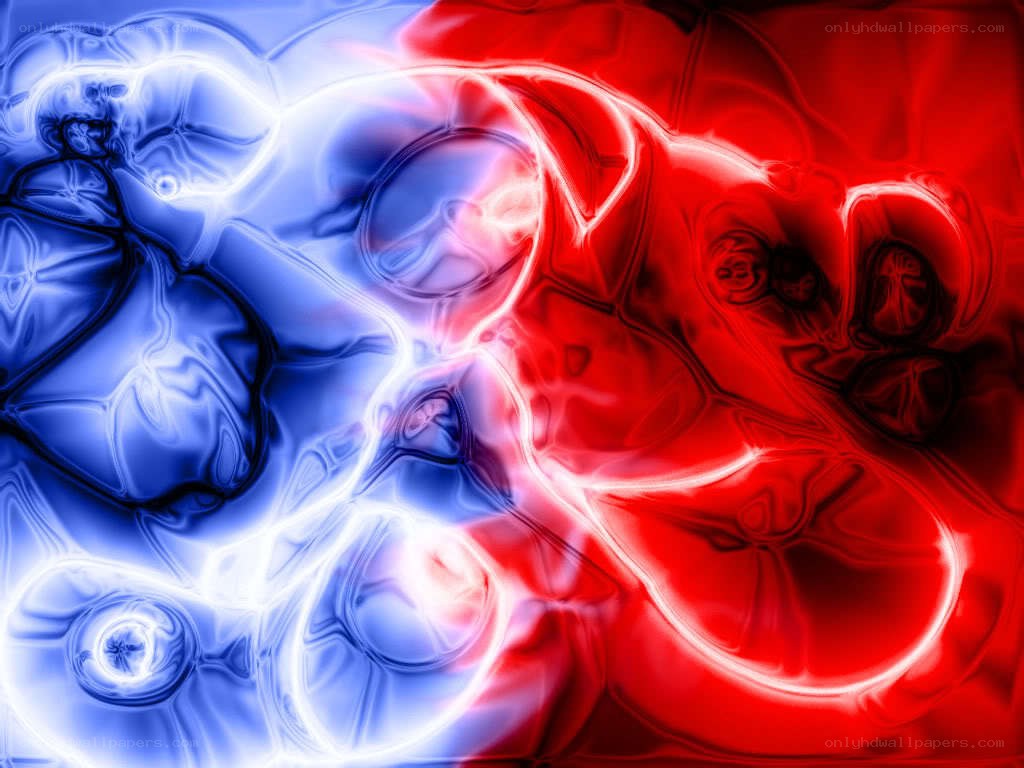 red and blue abstract fluid art