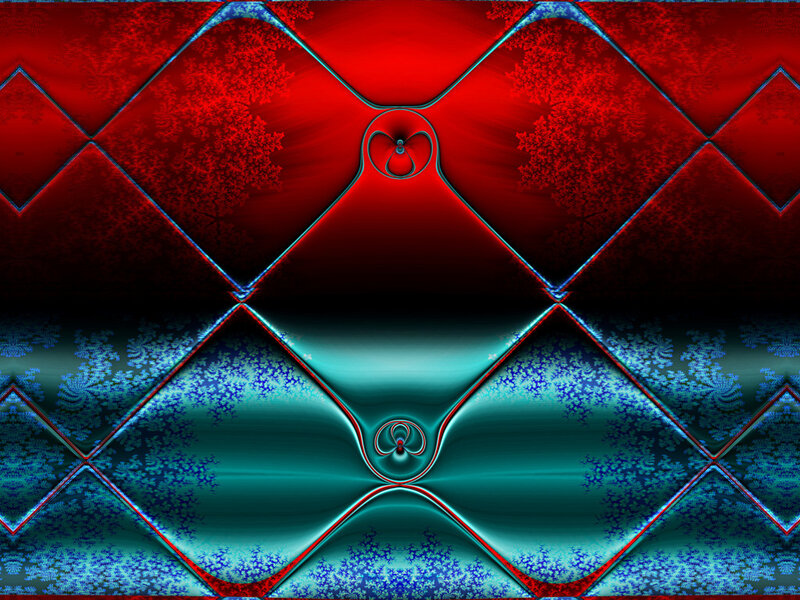 Red and blue abstract fractal pattern