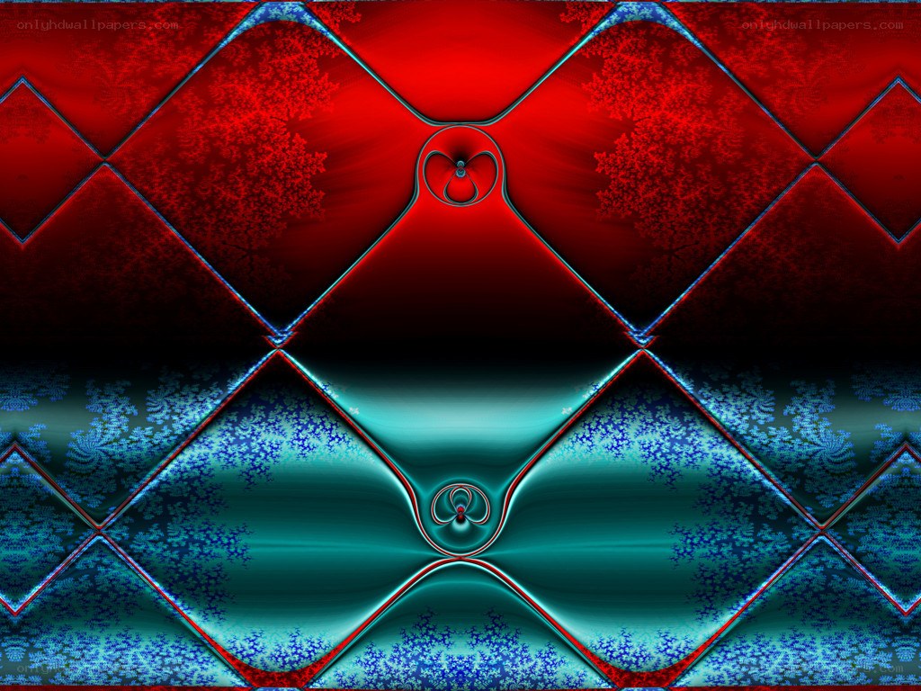 Red and blue abstract fractal pattern