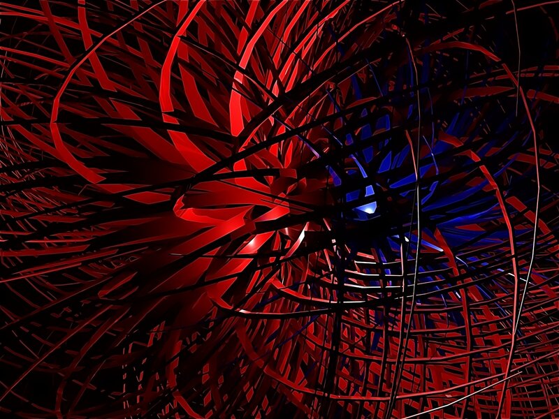 Red and Blue Abstract Lines