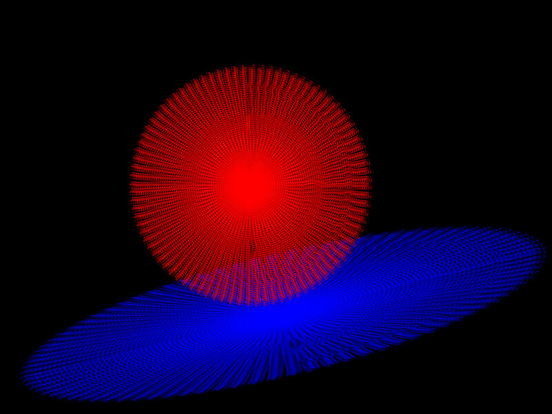 Red and blue abstract pattern