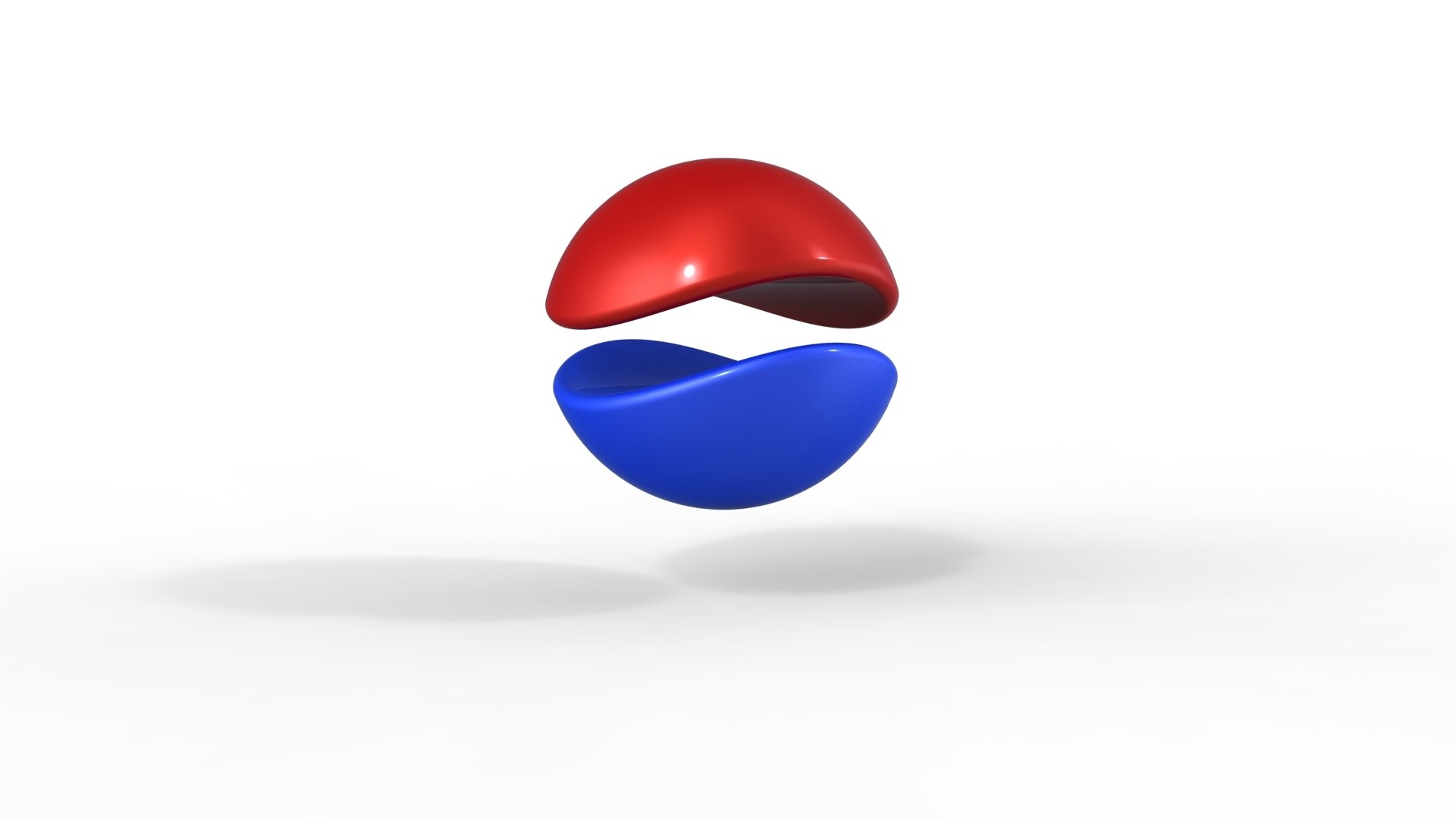 red and blue abstract shapes