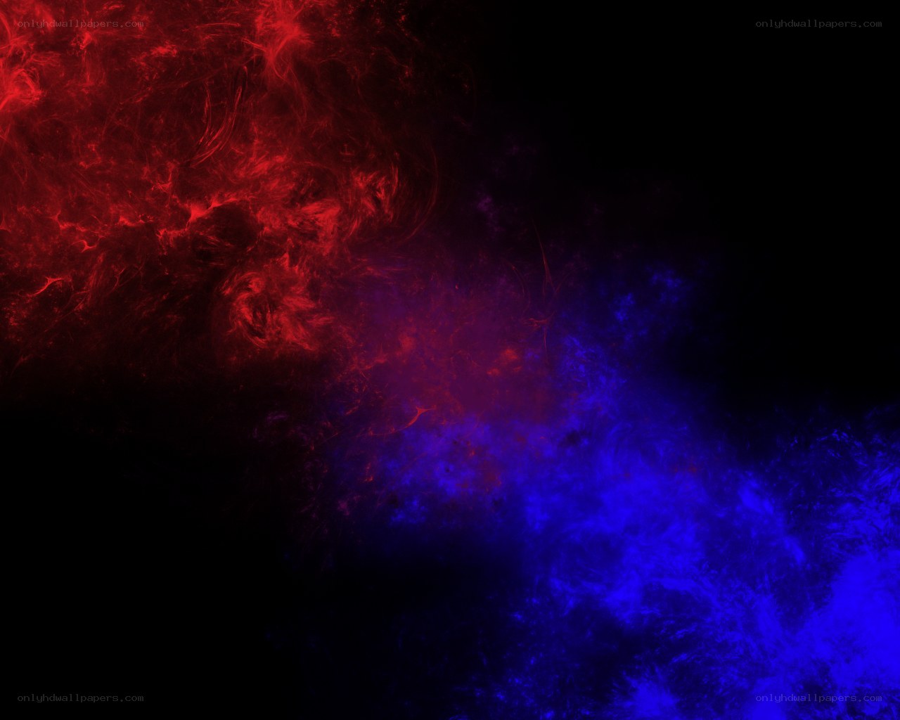 Red and blue abstract smoke