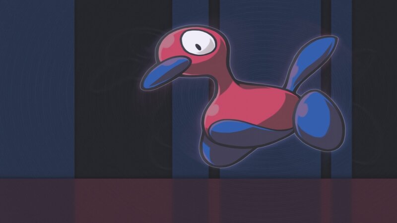 Red and blue bird-like creature