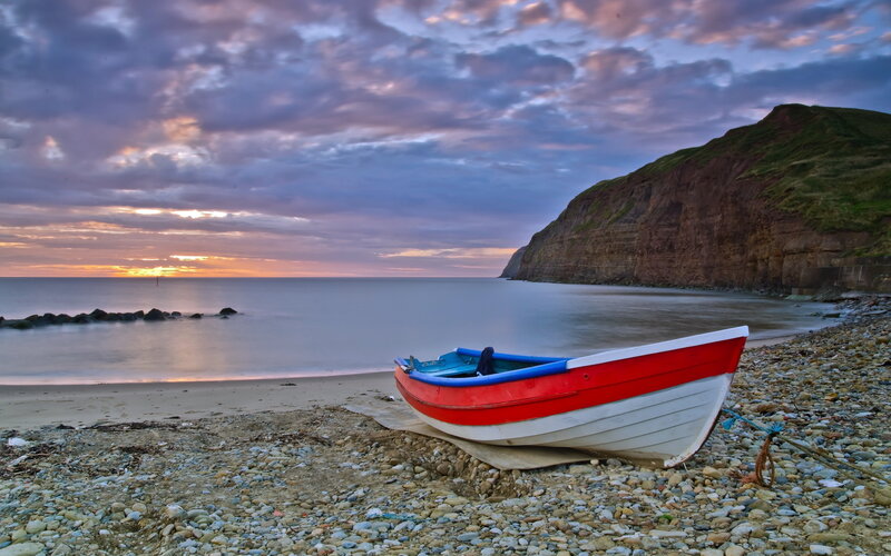 Red and Blue Boat