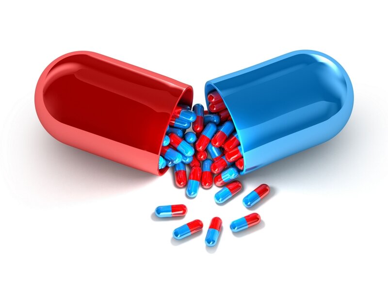 Red and Blue Capsule