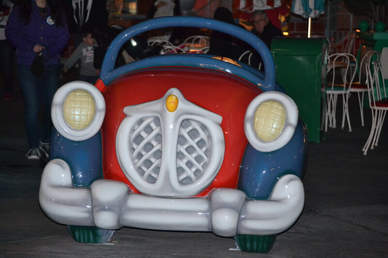 Red and Blue Car Ride