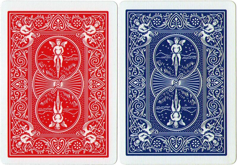 Red and blue card backs