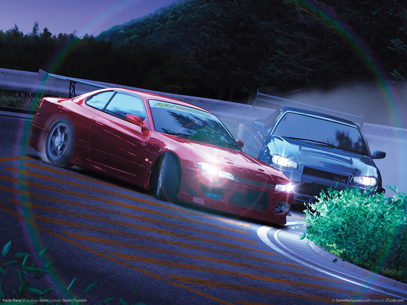 Red and Blue Cars Racing — Dramatic