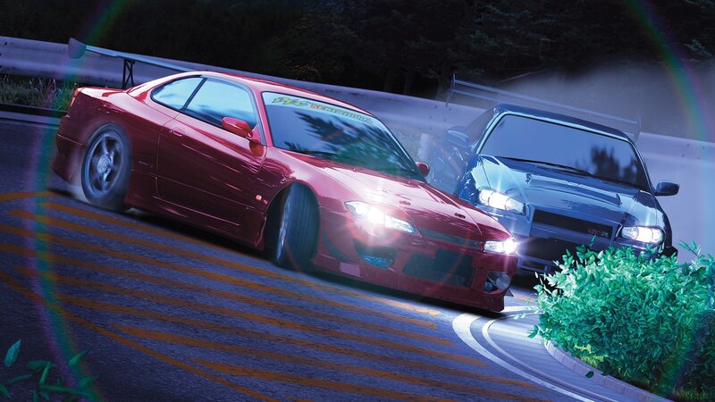 Red and Blue Cars Racing — Dynamic, Night