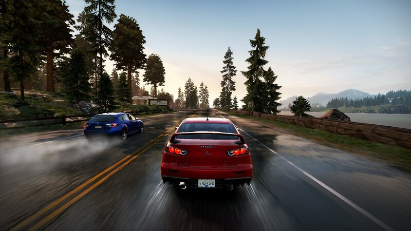 Red and Blue Cars Racing — Dynamic