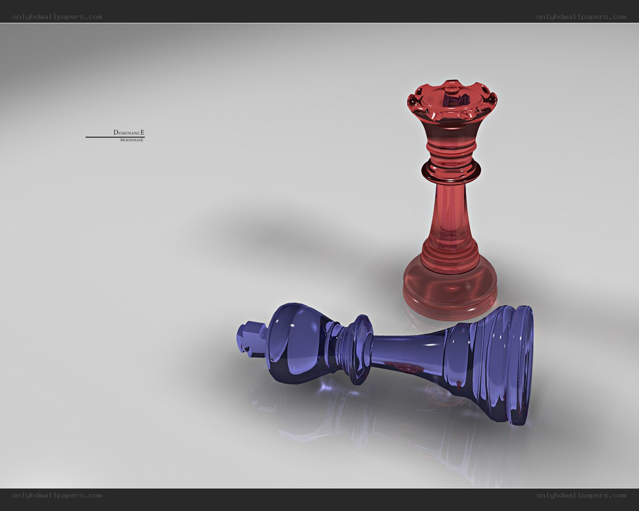 Red and blue chess kings
