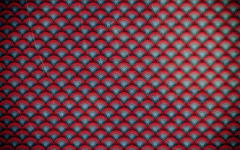 Red and blue circular pattern