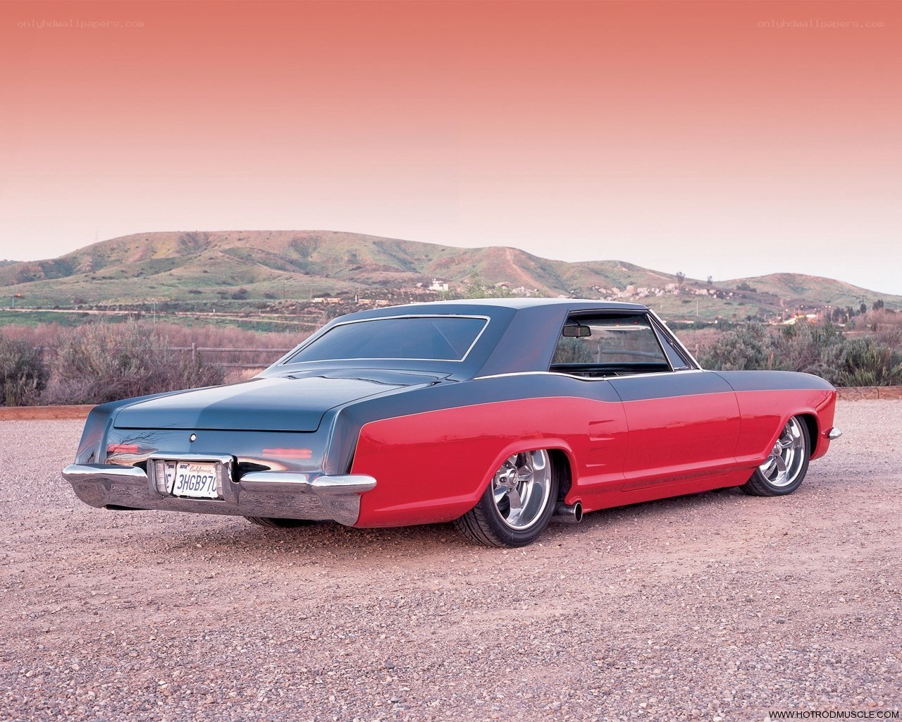 Red and Blue Classic Car