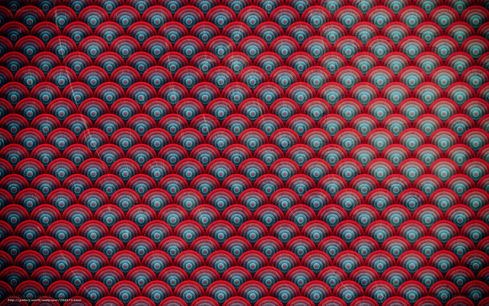 Red and blue concentric circles