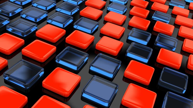 Red and Blue Cubes — Geometric