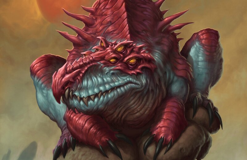 Red and Blue Dragon — Dramatic, Sunset