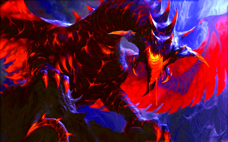 Red and Blue Dragon
