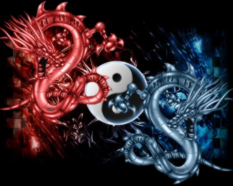 Red and Blue Dragons