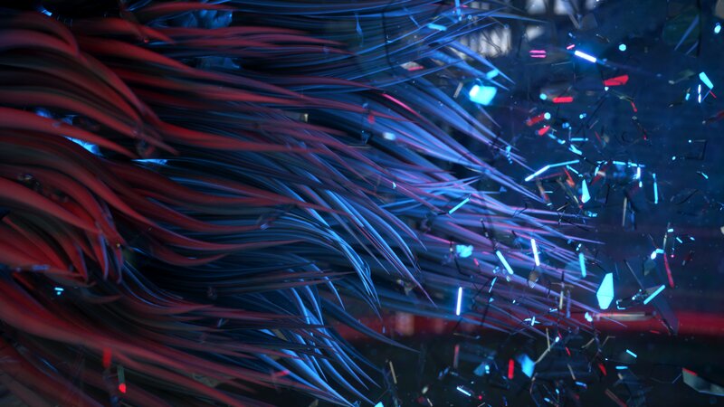 Red and Blue Fibers