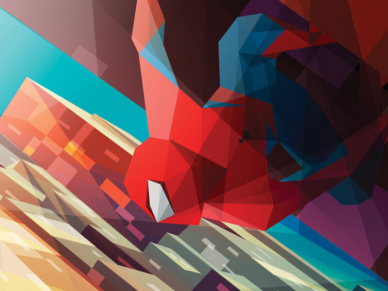 Red and Blue Figure