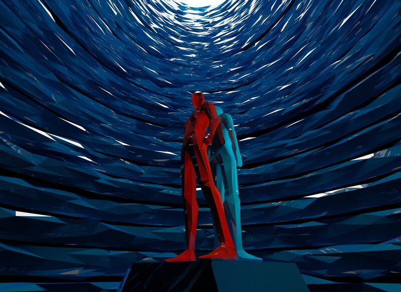 Red and Blue Figures