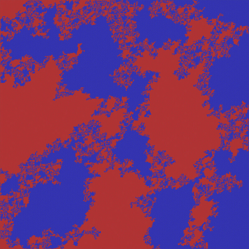 Red and blue fractal pattern