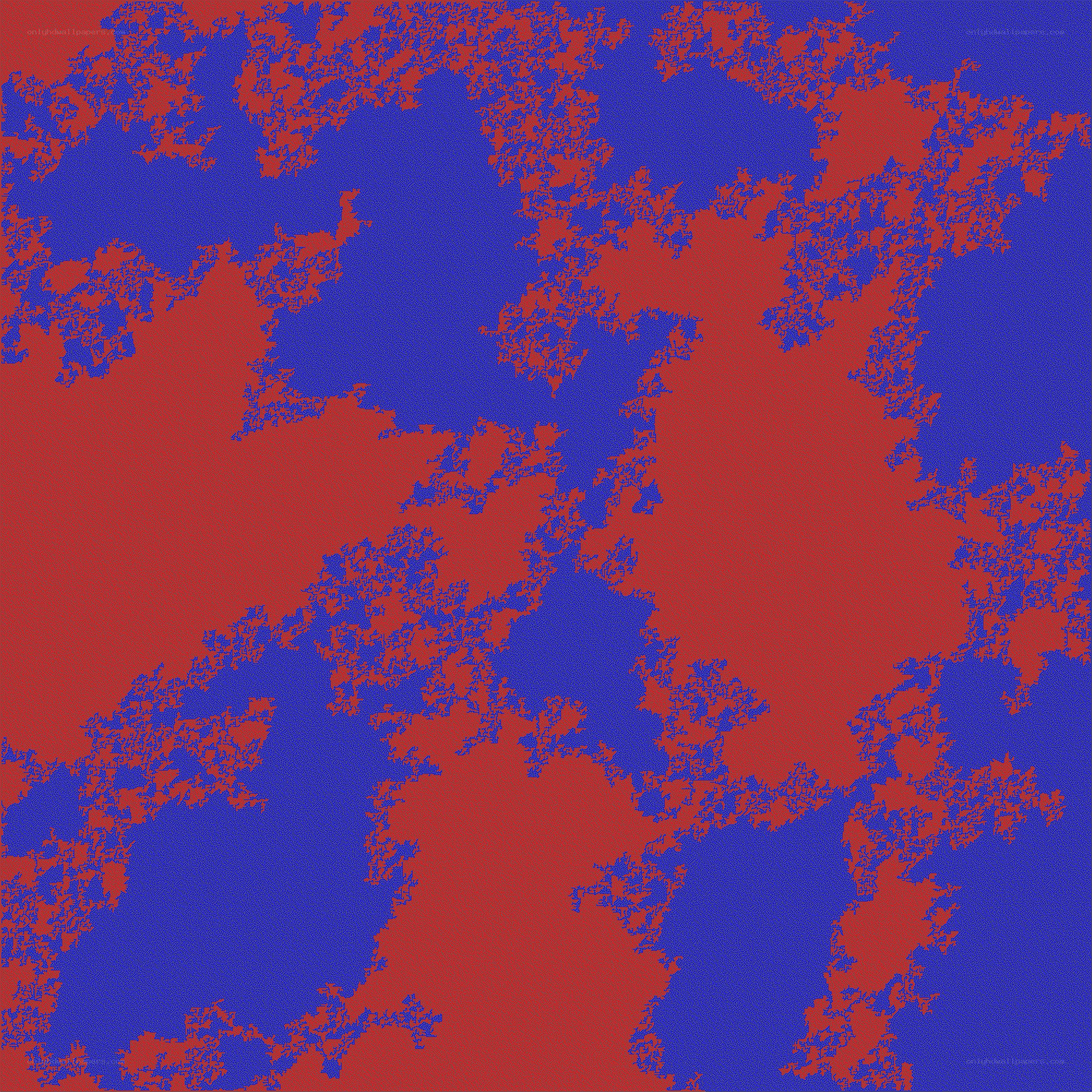Red and blue fractal pattern