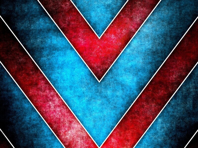 Red and Blue Geometric Pattern — Bold