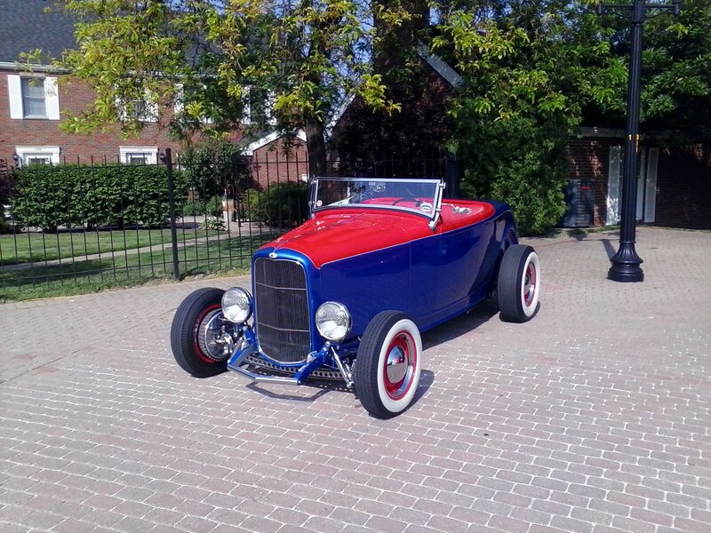 Red and Blue Hot Rod