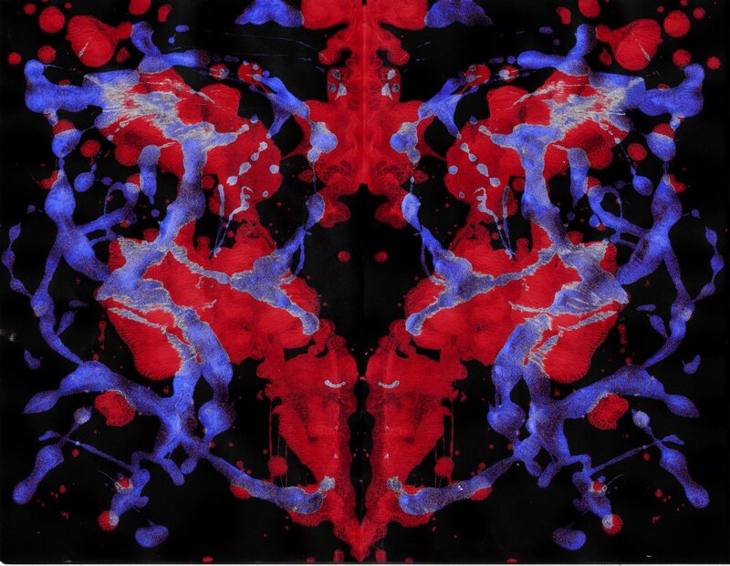Red and Blue Ink Blot