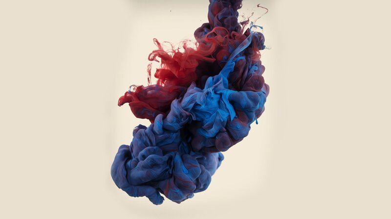 Red and Blue Ink Clouds — Dynamic
