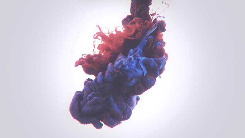 Red and Blue Ink in Water — Serene