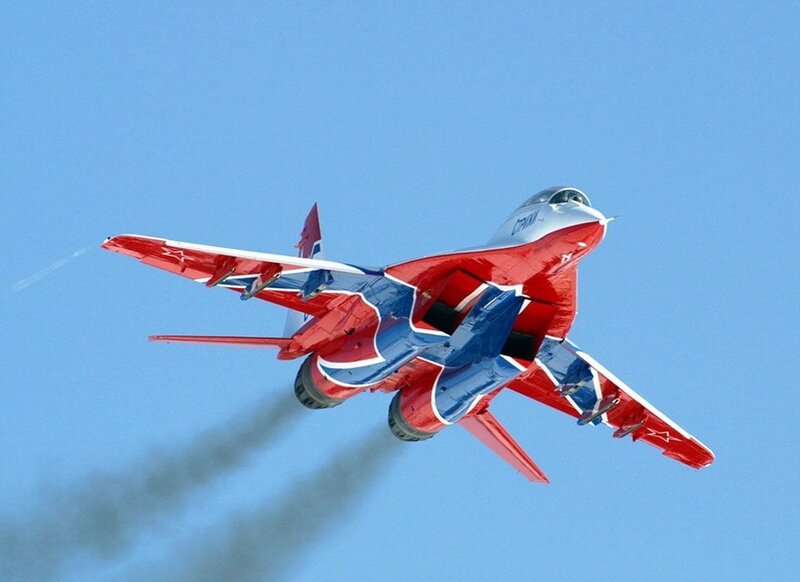 Red and Blue Jet Fighter