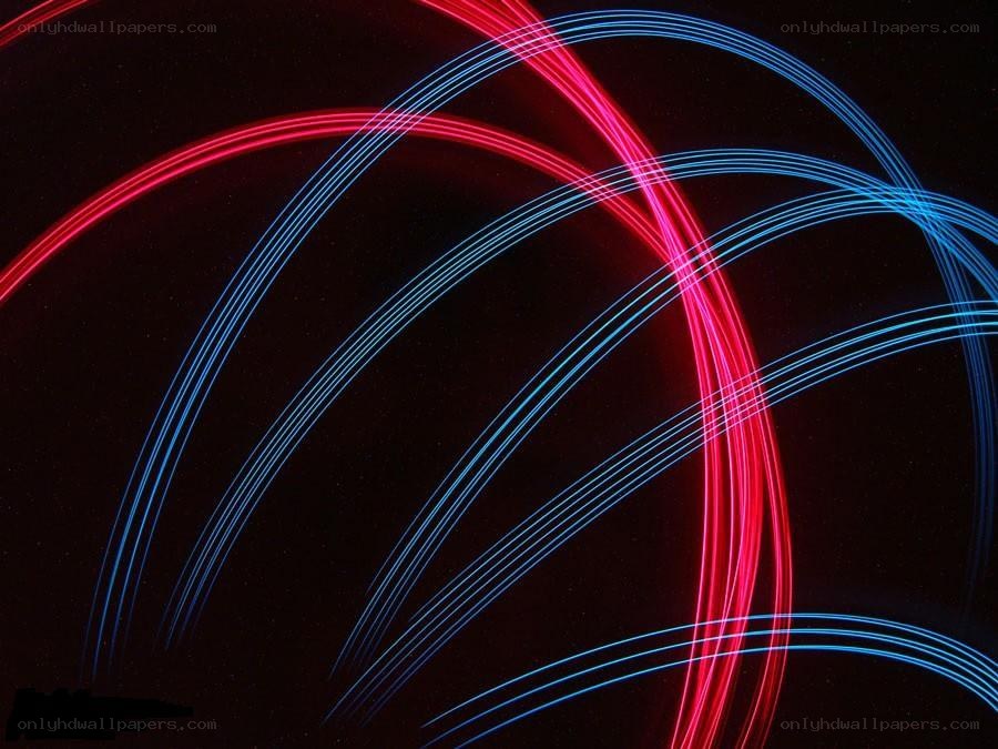 Red and blue light trails