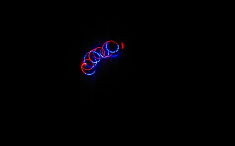 Red and Blue Light Trails — Dark