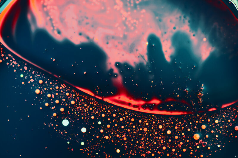 Red and Blue Liquid Swirl