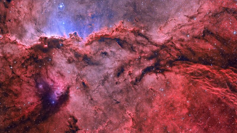 Red and Blue Nebula — Cosmic, Photograph